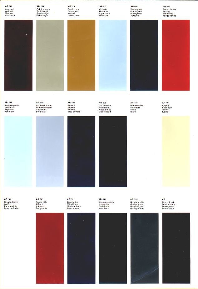 Volvo Interior Color Code Chart